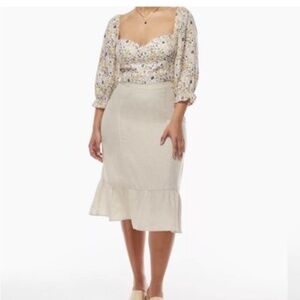 Aritzia Wilfred Chariot Linen Skirt